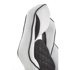 Scaun gaming Halmar Sonic, inaltime reglabila 115-124cm, spatar matlasat, cotiere reglabile, textil, negru/gri