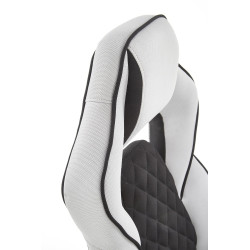 Scaun gaming Halmar Sonic, inaltime reglabila 115-124cm, spatar matlasat, cotiere reglabile, textil, negru/gri
