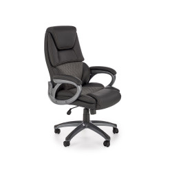 Scaun directorial Halmar Steven, inaltime reglabila 111-119cm, spatar matlasat, piele, negru