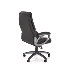 Scaun directorial Halmar Steven, inaltime reglabila 111-119cm, spatar matlasat, piele, negru