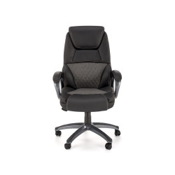 Scaun directorial Halmar Steven, inaltime reglabila 111-119cm, spatar matlasat, piele, negru