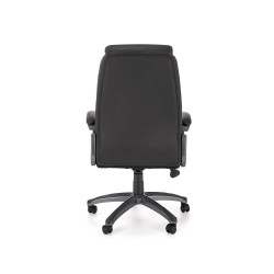 Scaun directorial Halmar Steven, inaltime reglabila 111-119cm, spatar matlasat, piele, negru