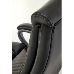 Scaun directorial Halmar Steven, inaltime reglabila 111-119cm, spatar matlasat, piele, negru
