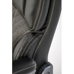 Scaun directorial Halmar Steven, inaltime reglabila 111-119cm, spatar matlasat, piele, negru