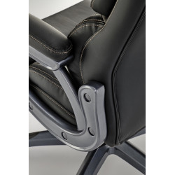 Scaun directorial Halmar Steven, inaltime reglabila 111-119cm, spatar matlasat, piele, negru