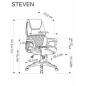 Scaun directorial Halmar Steven, inaltime 111-119 cm, tapiterie piele, baza PP, spatar matlasat, functie blocare/balansare Scaun directorial Halmar Steven, inaltime 111-119 cm, tapiterie piele, baza PP, spatar matlasat, functie blocare/balansare