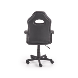 Scaun birou pentru copii Halmar Storm, inaltime reglabila 94-105cm, functie blocare, functie balansare, piele, negru/rosu