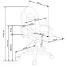 Scaun birou pentru copii Halmar Storm, inaltime reglabila 94-105cm, functie blocare, functie balansare, piele, negru/rosu