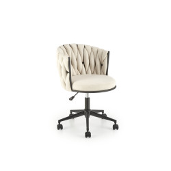 Scaun birou Halmar Talon, inaltime reglabila 75-85cm, stil glamour, functie blocare, functie balansare, catifea, bej