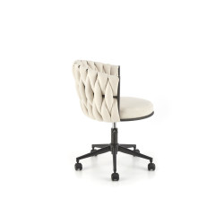 Scaun birou Halmar Talon, inaltime reglabila 75-85cm, stil glamour, functie blocare, functie balansare, catifea, bej