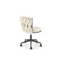 Scaun de birou, stil glamour, inaltime reglabila, functie blocare, roti mobile, baza polipropilena, catifea, bej Scaun de birou, stil glamour, inaltime reglabila, functie blocare, roti mobile, baza polipropilena, catifea, bej