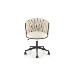 Scaun birou Halmar Talon, inaltime reglabila 75-85cm, stil glamour, functie blocare, functie balansare, catifea, bej