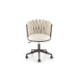 Scaun de birou, stil glamour, inaltime reglabila, functie blocare, roti mobile, baza polipropilena, catifea, bej Scaun de birou, stil glamour, inaltime reglabila, functie blocare, roti mobile, baza polipropilena, catifea, bej