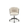 Scaun birou Halmar Talon, inaltime reglabila 75-85cm, stil glamour, functie blocare, functie balansare, catifea, bej