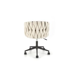 Scaun birou Halmar Talon, inaltime reglabila 75-85cm, stil glamour, functie blocare, functie balansare, catifea, bej