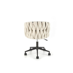 Scaun birou Halmar Talon, inaltime reglabila 75-85cm, stil glamour, functie blocare, functie balansare, catifea, bej