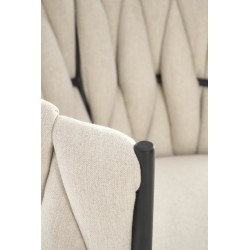 Scaun birou Halmar Talon, inaltime reglabila 75-85cm, stil glamour, functie blocare, functie balansare, catifea, bej