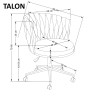 Scaun birou Halmar Talon, inaltime reglabila 75-85cm, stil glamour, functie blocare, functie balansare, catifea, bej