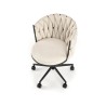 Scaun birou Halmar Talon, inaltime reglabila 75-85cm, stil glamour, functie blocare, functie balansare, catifea, bej