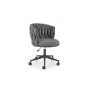 Scaun de birou Halmar Talon, inaltime reglabila 75-85 cm, baza polipropilena, functie blocare, catifea gri