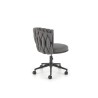 Scaun birou Halmar Talon, inaltime reglabila 75-85cm, stil glamour, functie blocare, functie balansare, catifea, gri