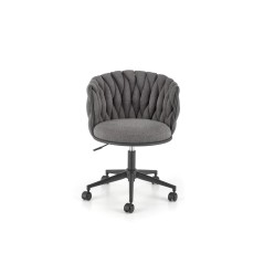 Scaun birou Halmar Talon, inaltime reglabila 75-85cm, stil glamour, functie blocare, functie balansare, catifea, gri