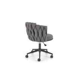 Scaun birou Halmar Talon, inaltime reglabila 75-85cm, stil glamour, functie blocare, functie balansare, catifea, gri