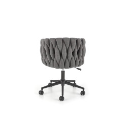 Scaun birou Halmar Talon, inaltime reglabila 75-85cm, stil glamour, functie blocare, functie balansare, catifea, gri