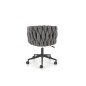 Scaun de birou Halmar Talon, inaltime reglabila 75-85 cm, baza polipropilena, functie blocare, catifea gri