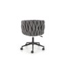 Scaun birou Halmar Talon, inaltime reglabila 75-85cm, stil glamour, functie blocare, functie balansare, catifea, gri