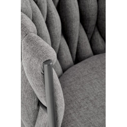 Scaun birou Halmar Talon, inaltime reglabila 75-85cm, stil glamour, functie blocare, functie balansare, catifea, gri