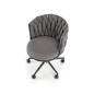 Scaun de birou Halmar Talon, inaltime reglabila 75-85 cm, baza polipropilena, functie blocare, catifea gri