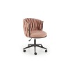 Scaun birou Halmar Talon, inaltime reglabila 75-85cm, stil glamour, functie blocare, functie balansare, catifea, roz