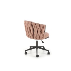 Scaun birou Halmar Talon, inaltime reglabila 75-85cm, stil glamour, functie blocare, functie balansare, catifea, roz