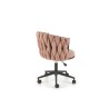 Scaun birou Halmar Talon, inaltime reglabila 75-85cm, stil glamour, functie blocare, functie balansare, catifea, roz