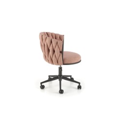 Scaun birou Halmar Talon, inaltime reglabila 75-85cm, stil glamour, functie blocare, functie balansare, catifea, roz