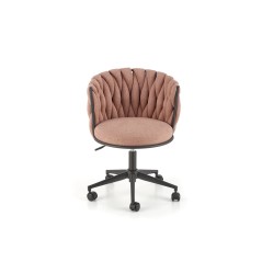 Scaun birou Halmar Talon, inaltime reglabila 75-85cm, stil glamour, functie blocare, functie balansare, catifea, roz