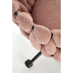 Scaun birou Halmar Talon, inaltime reglabila 75-85cm, stil glamour, functie blocare, functie balansare, catifea, roz