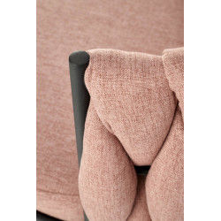 Scaun birou Halmar Talon, inaltime reglabila 75-85cm, stil glamour, functie blocare, functie balansare, catifea, roz