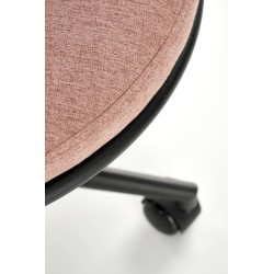Scaun birou Halmar Talon, inaltime reglabila 75-85cm, stil glamour, functie blocare, functie balansare, catifea, roz