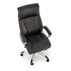 Scaun directorial Halmar Thomas, inaltime reglabila 115-122cm, functie blocare, functie balansare, piele, negru