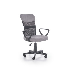 Scaun birou ergonomic pentru copii Halmar Timmy, inaltime reglabila 81-91cm, textil/plasa, gri/negru