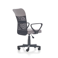Scaun birou ergonomic pentru copii Halmar Timmy, inaltime reglabila 81-91cm, textil/plasa, gri/negru
