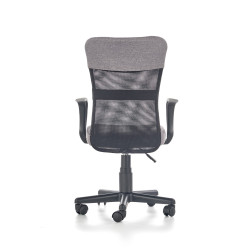 Scaun birou ergonomic pentru copii Halmar Timmy, inaltime reglabila 81-91cm, textil/plasa, gri/negru