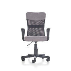 Scaun birou ergonomic pentru copii Halmar Timmy, inaltime reglabila 81-91cm, textil/plasa, gri/negru