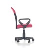 Scaun birou ergonomic pentru copii Halmar Timmy, inaltime reglabila 81-91cm, textil/plasa, roz/negru