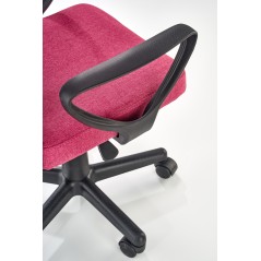 Scaun birou ergonomic pentru copii Halmar Timmy, inaltime reglabila 81-91cm, textil/plasa, roz/negru