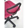 Scaun birou ergonomic pentru copii Halmar Timmy, inaltime reglabila 81-91cm, textil/plasa, roz/negru