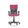 Scaun birou ergonomic pentru copii Halmar Timmy, inaltime reglabila 81-91cm, textil/plasa, roz/negru
