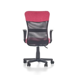 Scaun birou ergonomic pentru copii Halmar Timmy, inaltime reglabila 81-91cm, textil/plasa, roz/negru